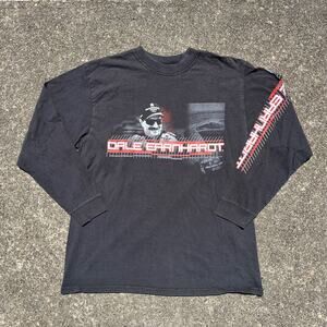 Vintage Black and Red Dale Earnhardt T-shirt Size Large